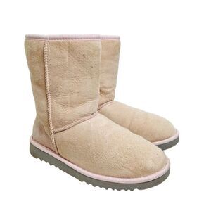 UGG Australia Classic Short 5825 Leather Lined Winter Boots Light Petal Pink‎ 7